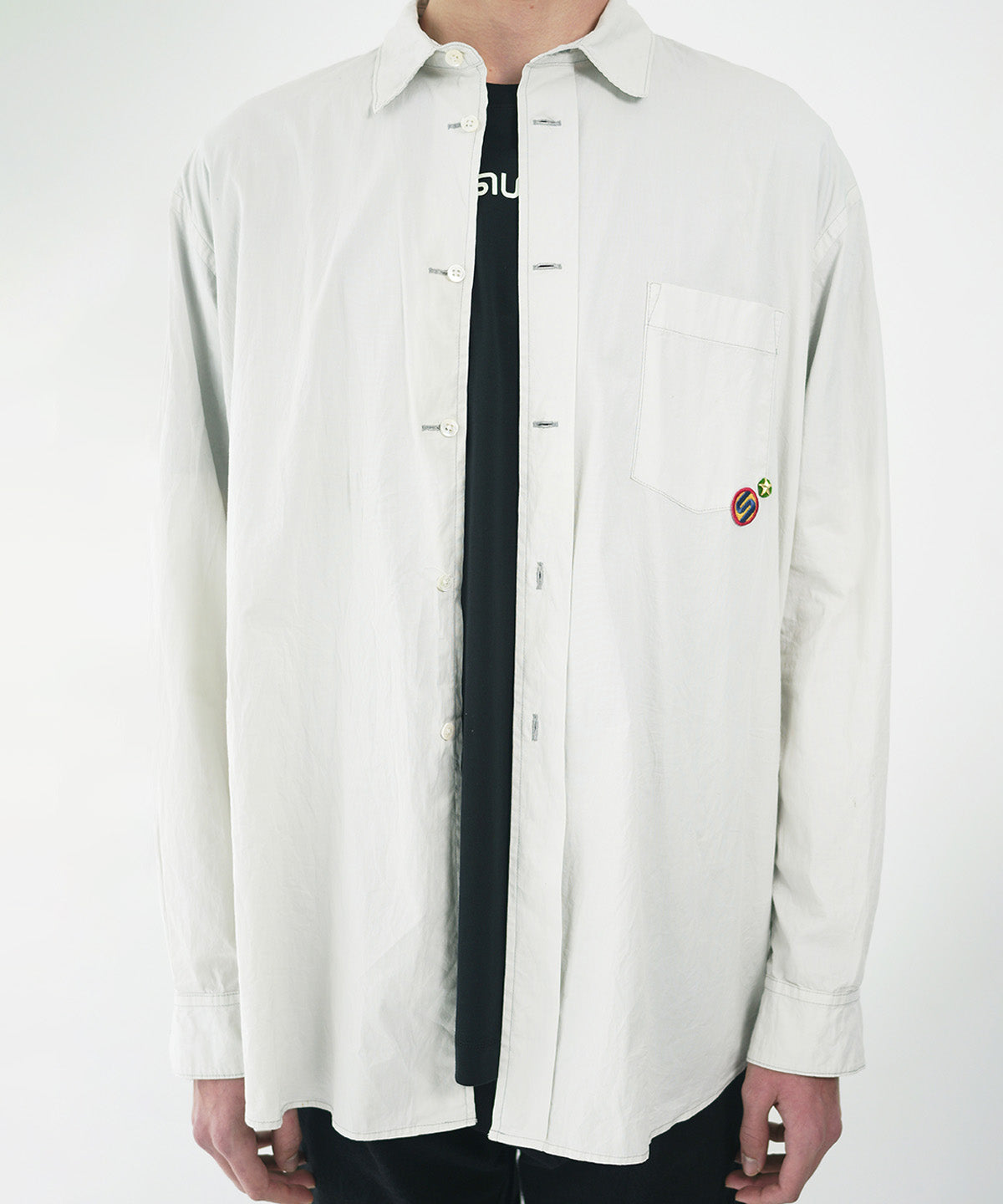 Overdyed poplin shirt