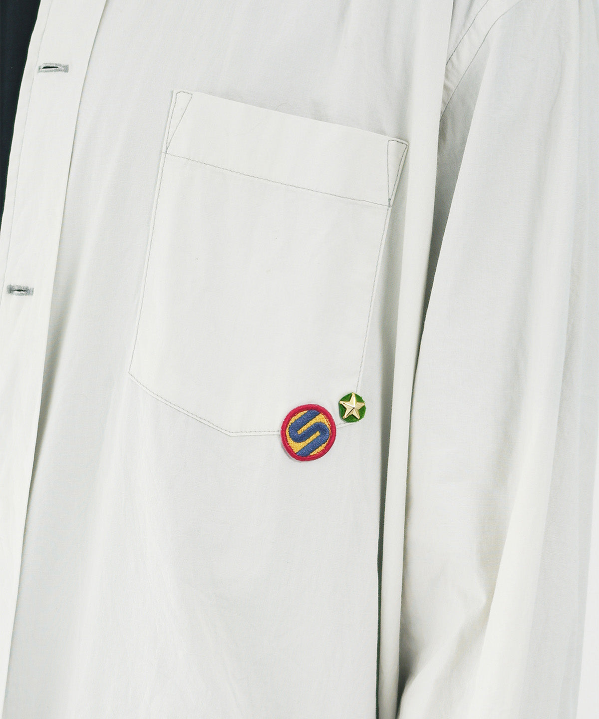 Overdyed poplin shirt