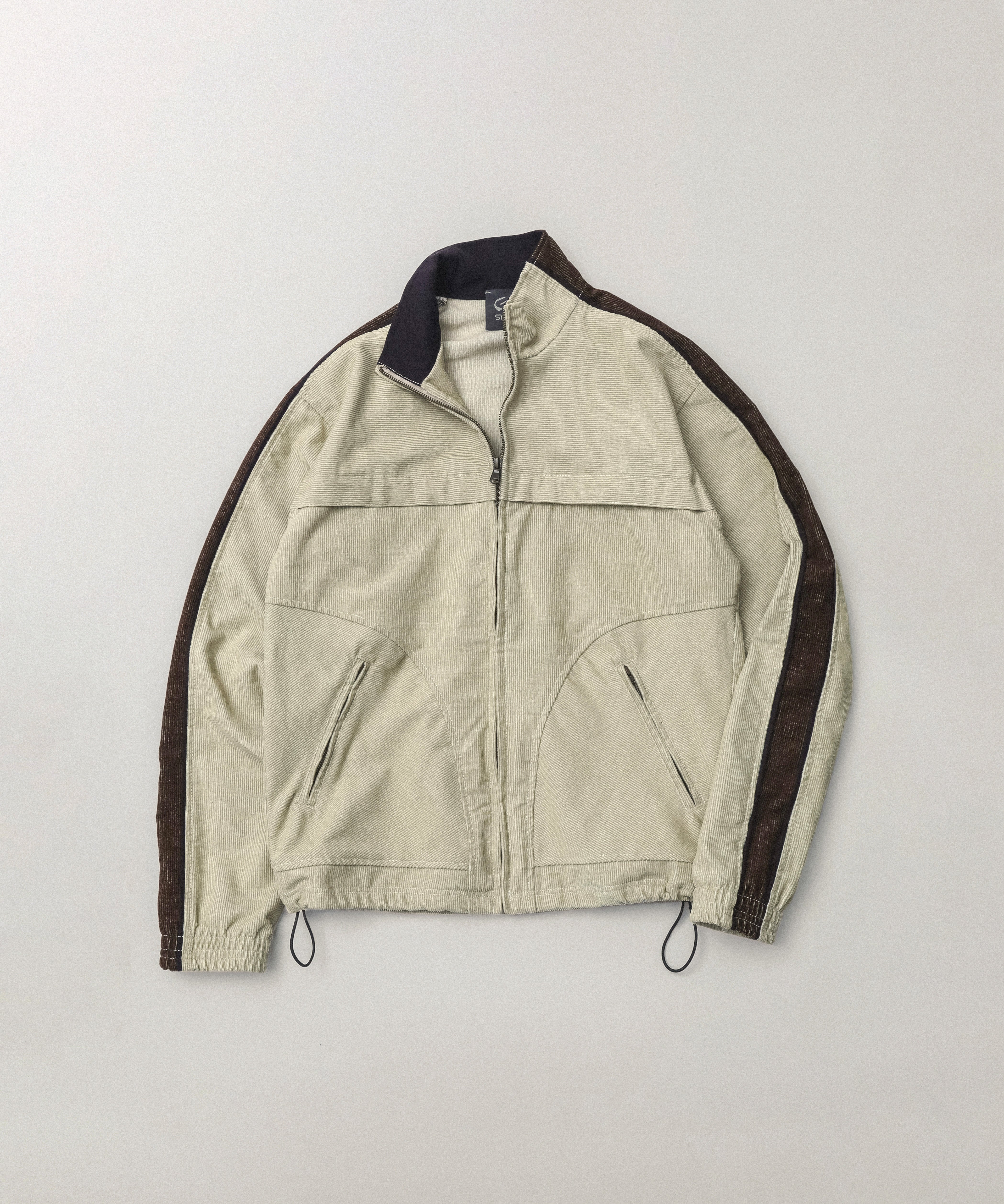 Washed corduroy track jacket