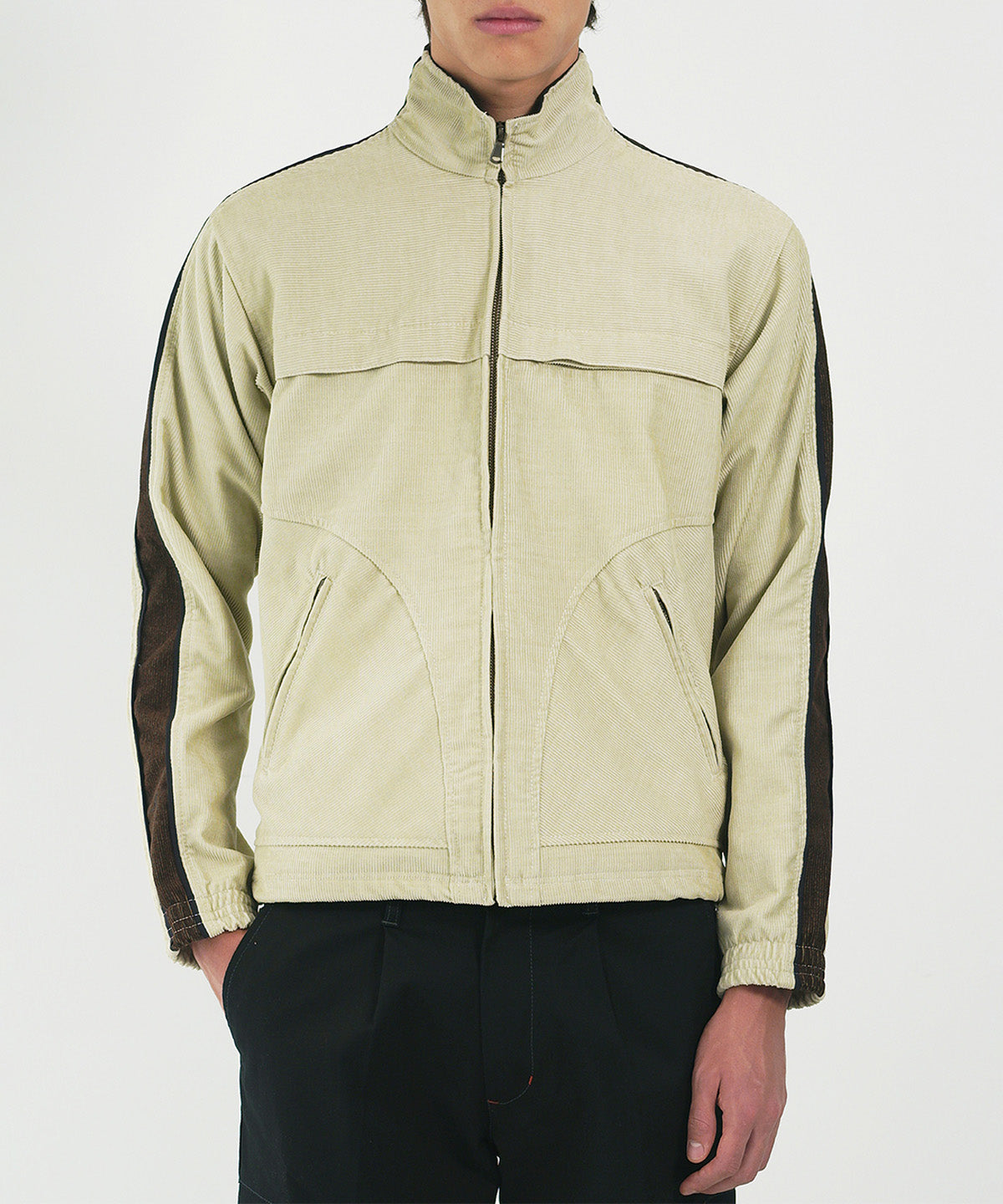 Washed corduroy track jacket