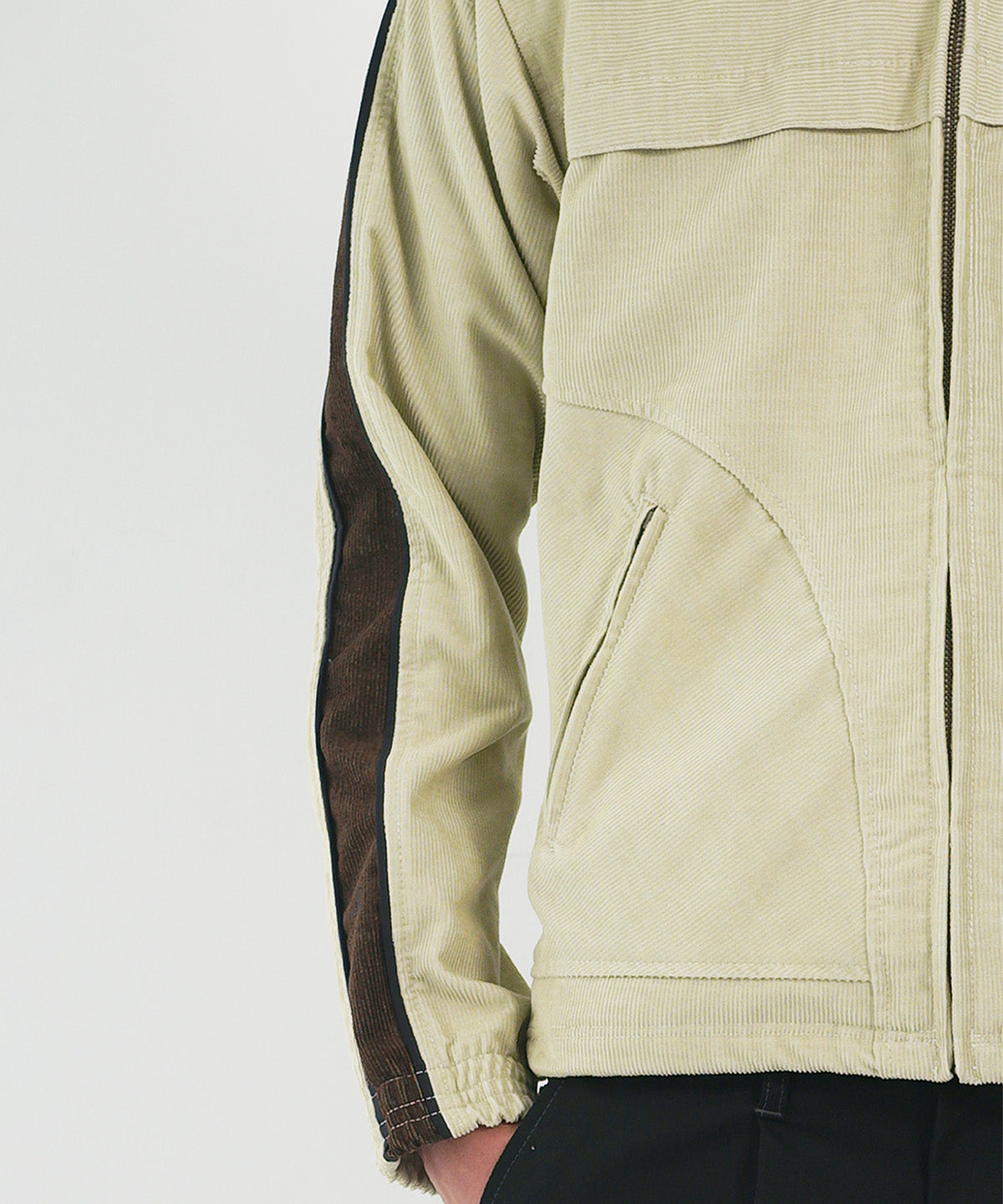 Washed corduroy track jacket