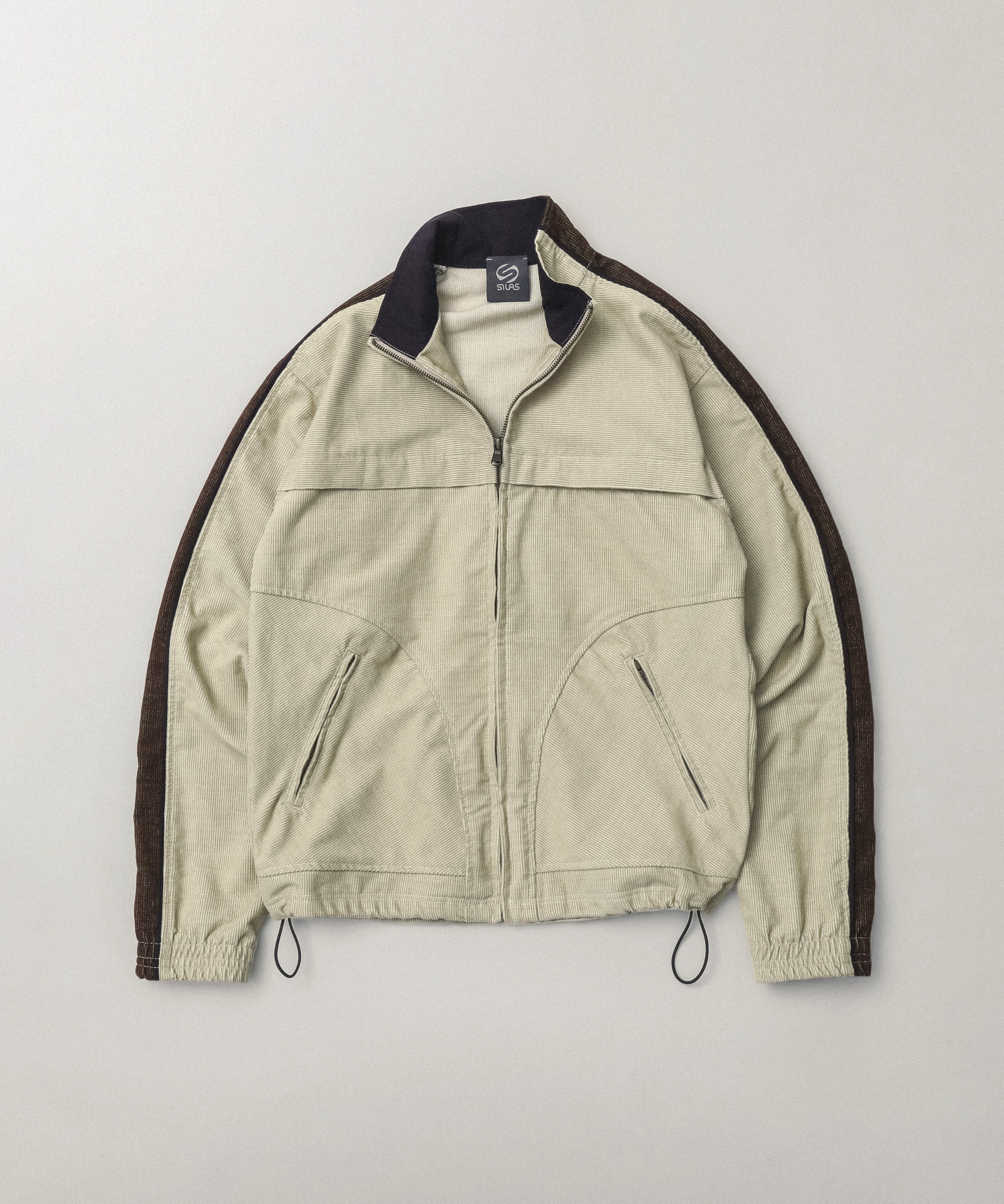 Washed corduroy track jacket