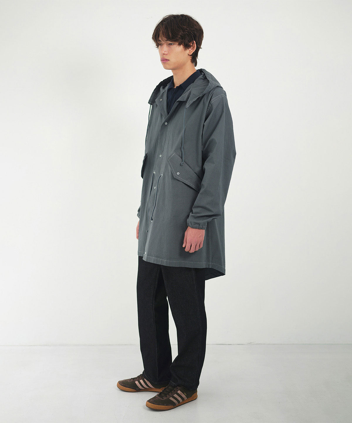 Overdyed cotton parka