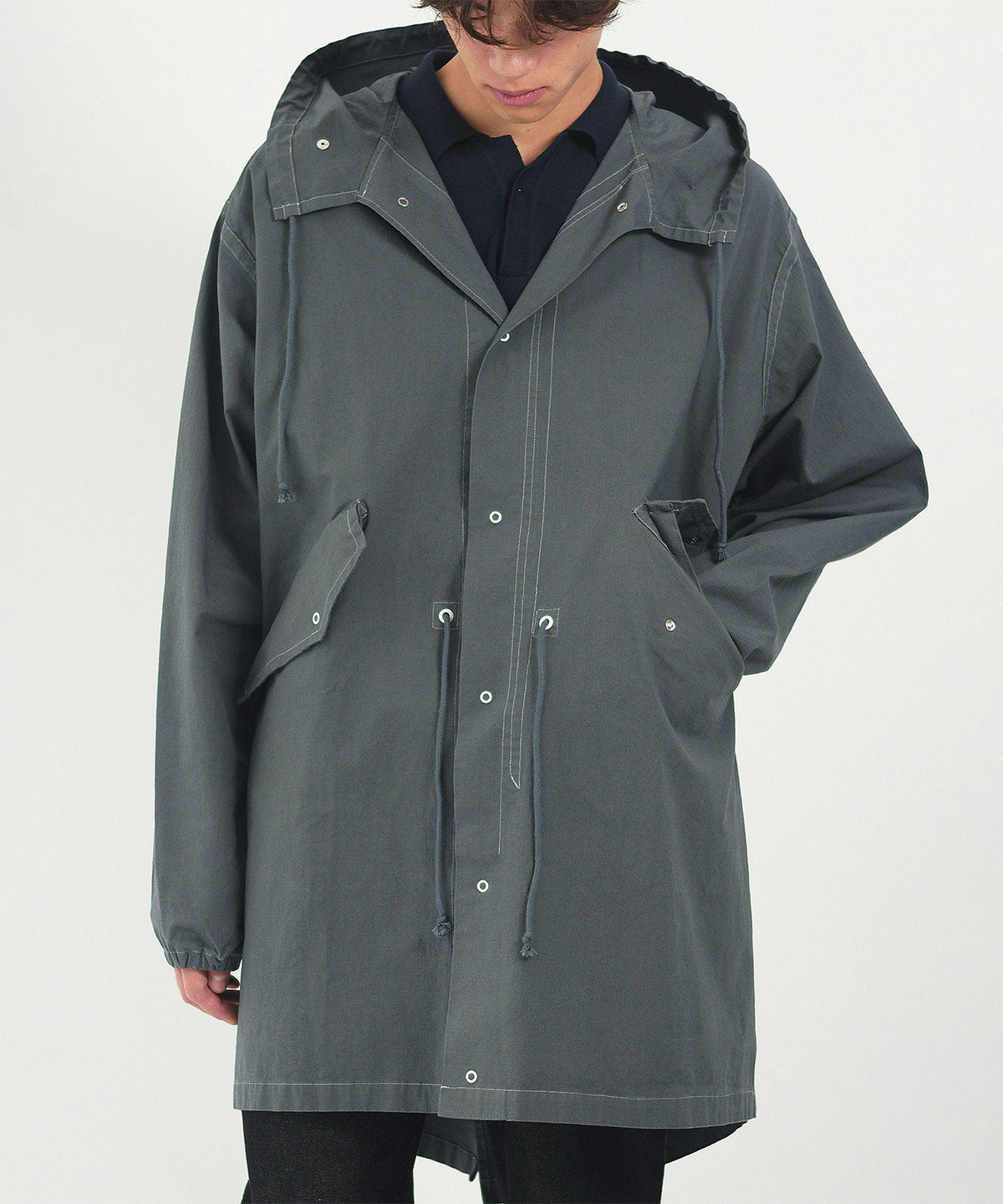 Overdyed cotton parka