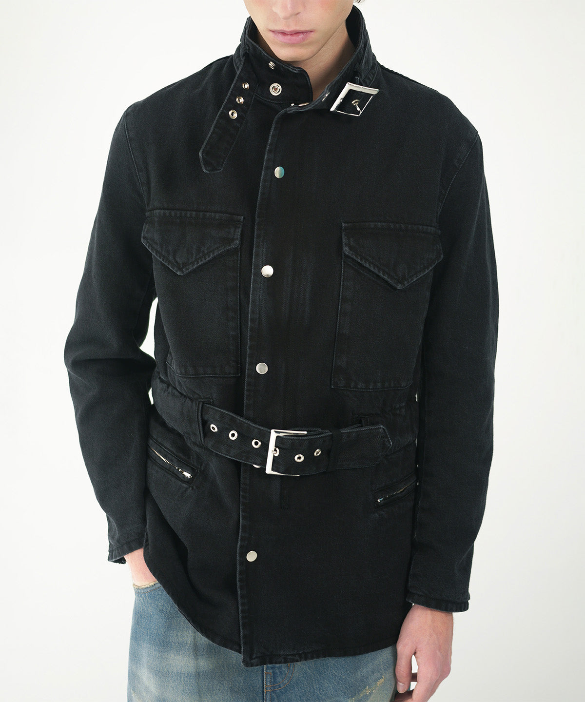 Washed cotton drill M65 jacket